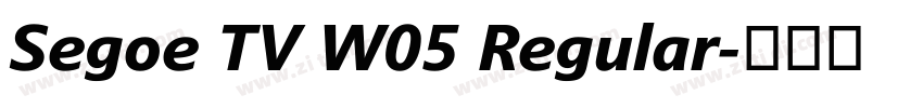 Segoe TV W05 Regular字体转换